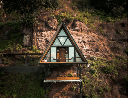 Beautiful Aframe AirBnb overlooking Lake Atitlan in Guatemala.