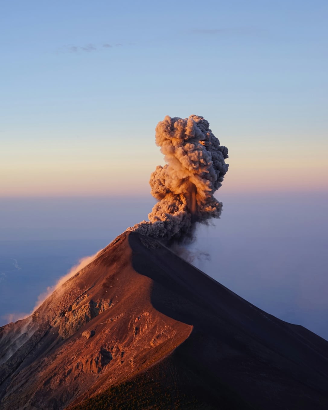 The Acatenango Volcano in Guatemala.