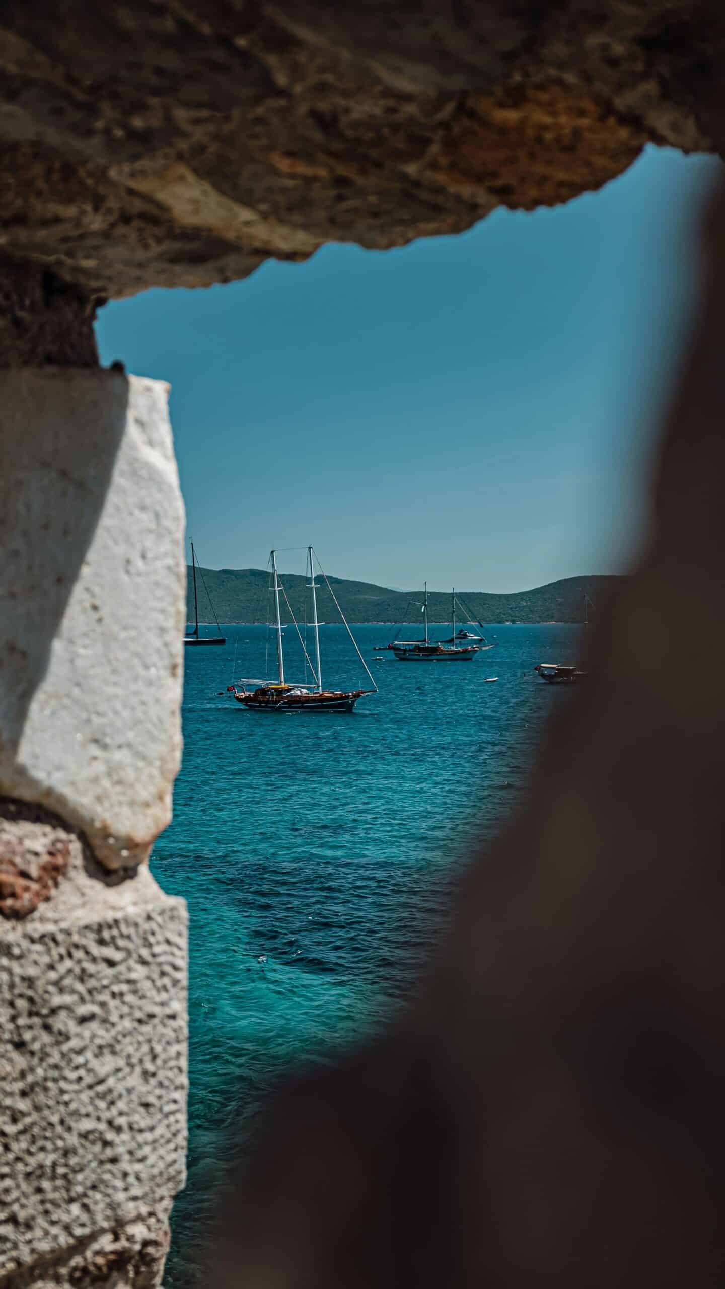 Bodrum, Turkey sits proudly on the Aegean Sea and his home to Medieval castles.