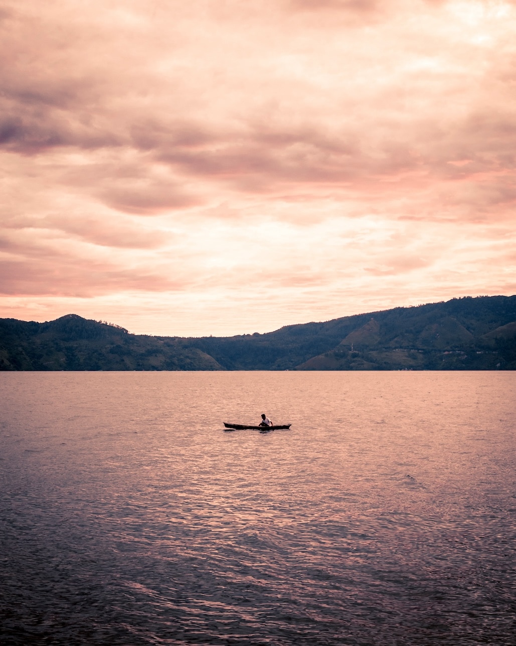 Lake Toba is a volcanic lake in Sumatra, Indonesia.