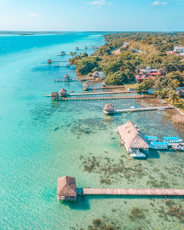 Lake Bacalar in Mexico.