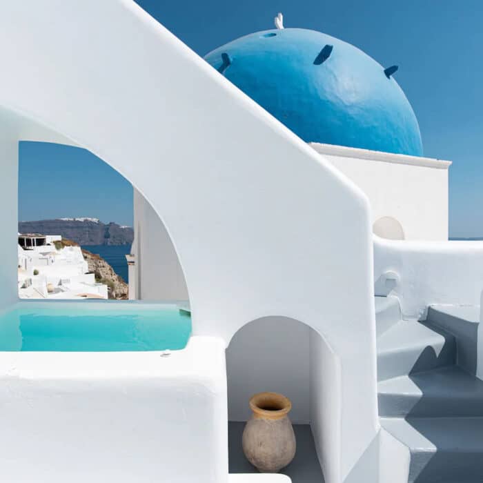 Beautiful accommodation in Santorini Greece.