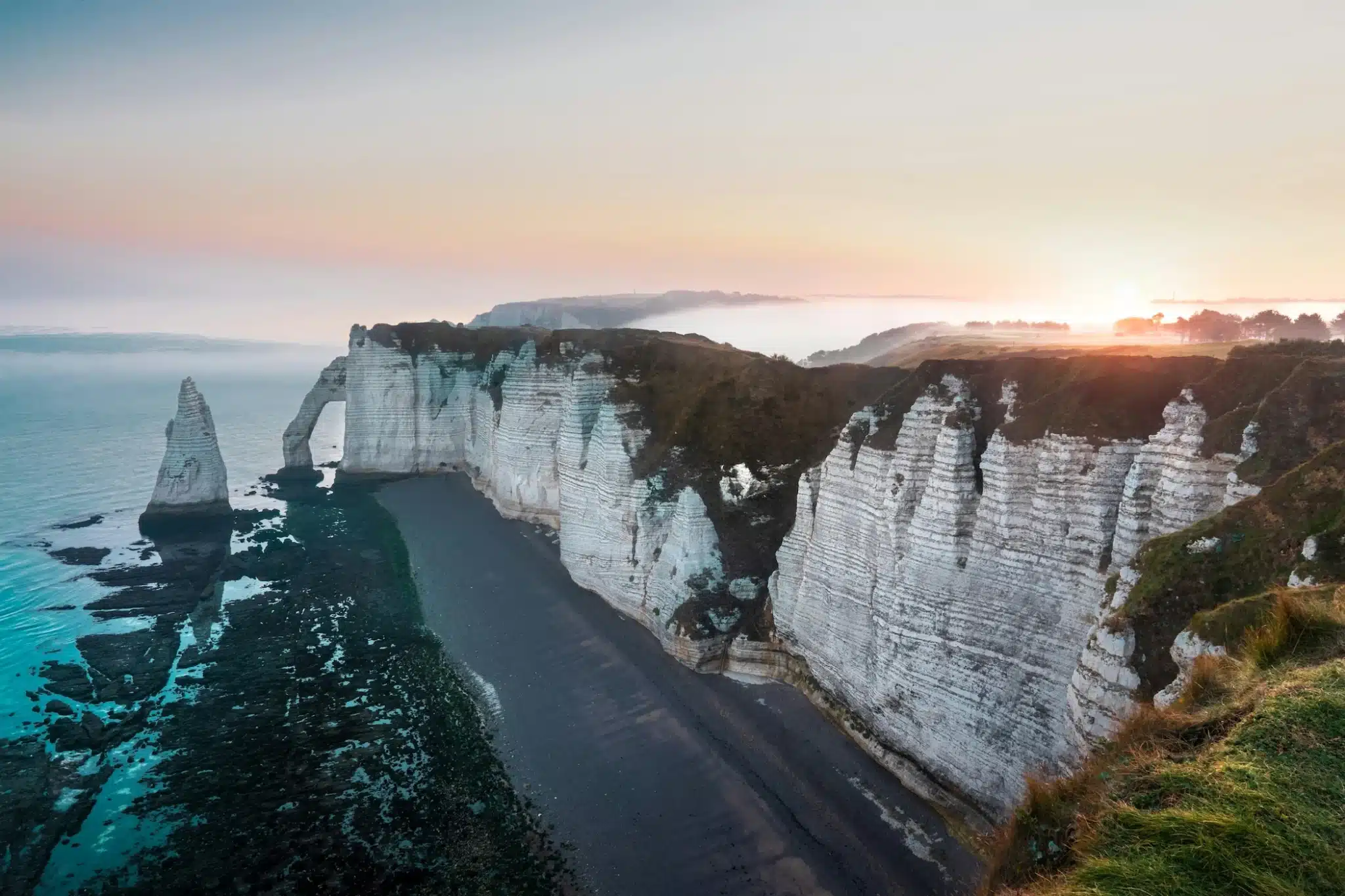 Stunning coastal road in France.