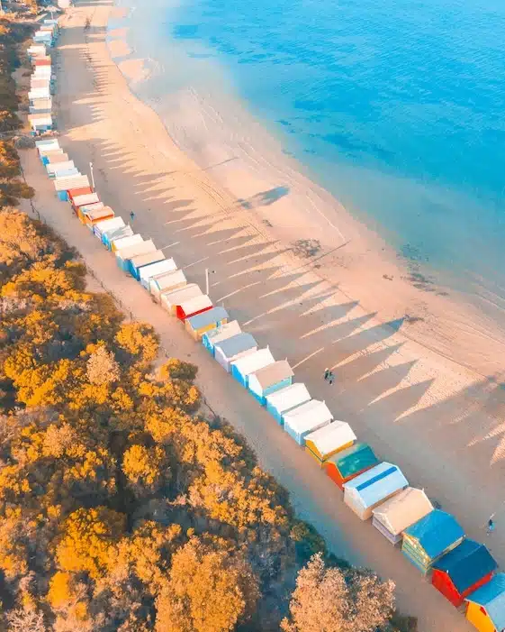 The Brighton Beach bathing boxes make Brighton Beach one of Melbourne's most recognizable beaches.