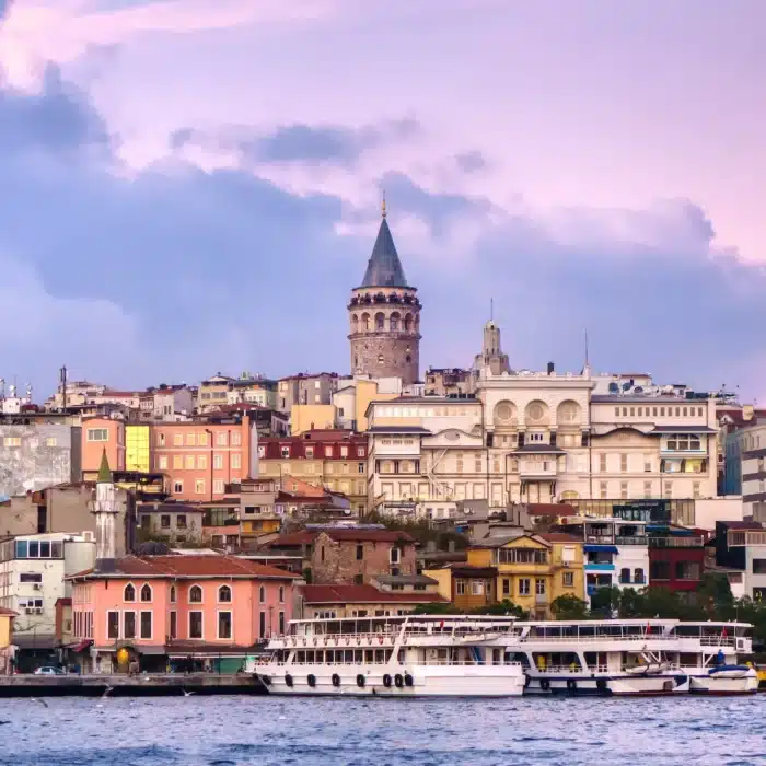 The Bosphorus in Istanbul Turkey.