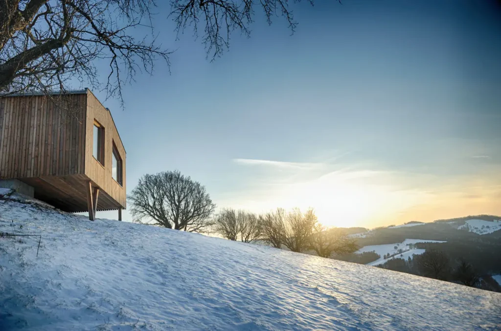 A private cabin in a forested region just north of Vienna.