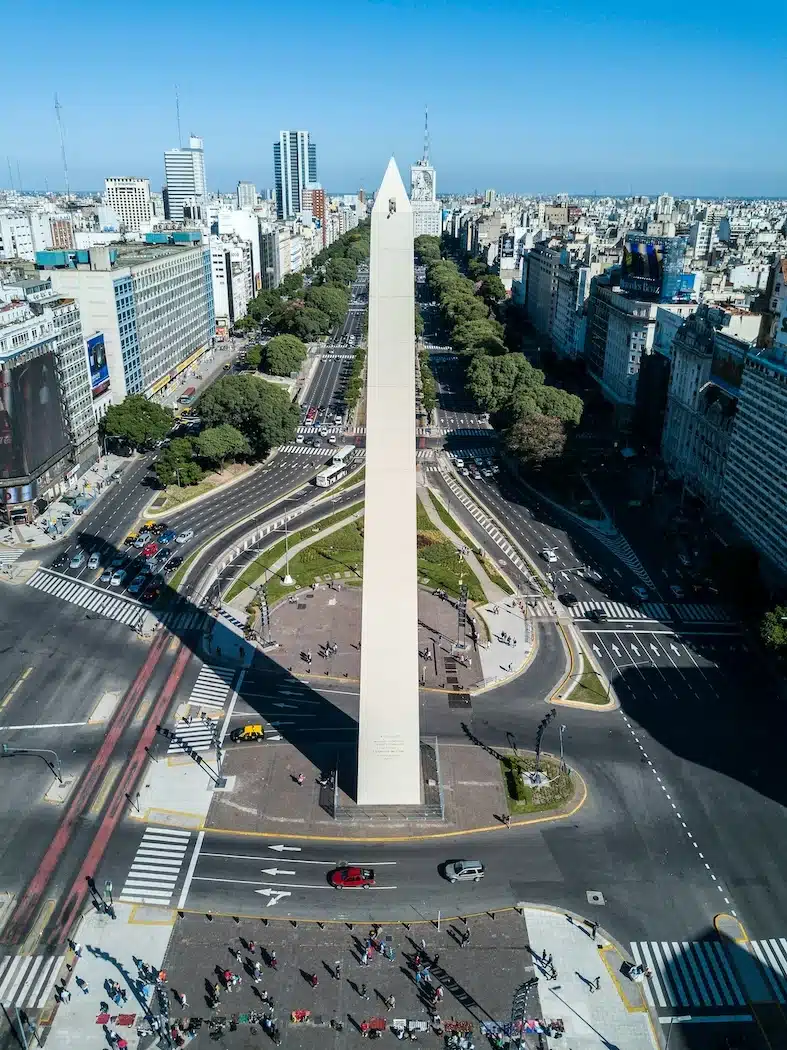 An aerial shot of Buenos Aires, the capital of Argentina.